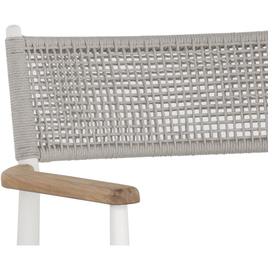 Kona White Outdoor Stackable Dining Armchair, Set Of 2